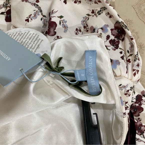 ANTONIO MELANI High Low Floral Dress with belt New with tag - Picture 6 of 7